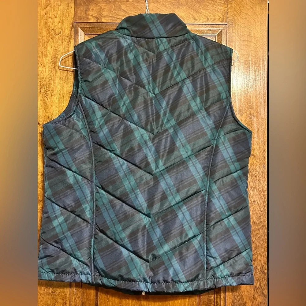 Jason Maxwell Black and Teal Plaid Quilted Vest - Picture 6 of 6